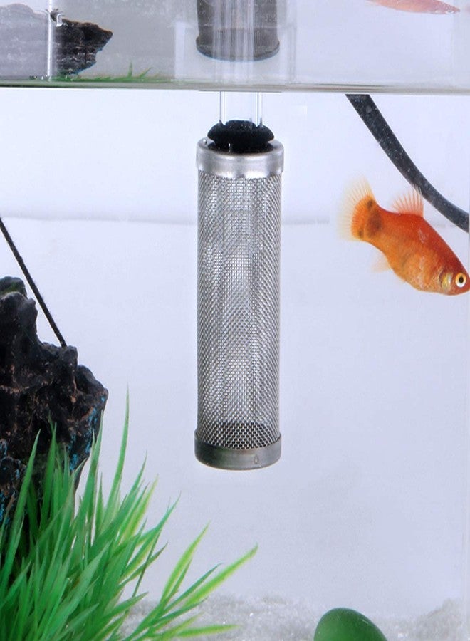 NACX 2Pcs Aquarium Fish/Shrimp Mesh Net Filter Guard，Fish Tank Intake Strainer Pre-Filter Cover Stainless Steel (11mm ID) - Image 5